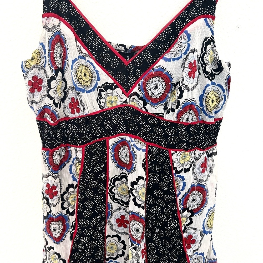 Bisou Bisou Mini Babydoll Dress Y2k Floral Sheer Garden Fairy Whimsy Size Large - Picture 4 of 15